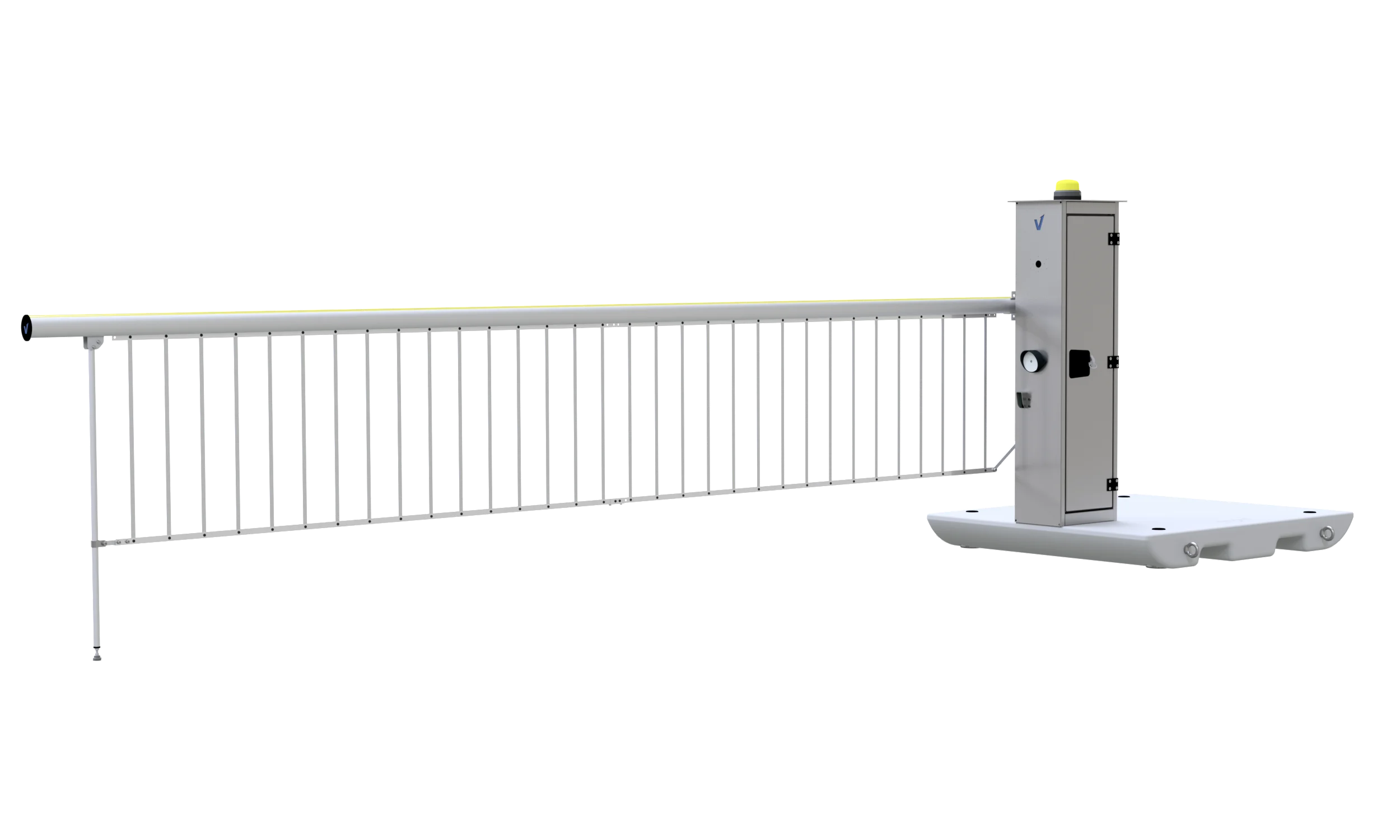 Vollautomatische Zufahrtskontrolle mit Schranke und Anmeldesäule