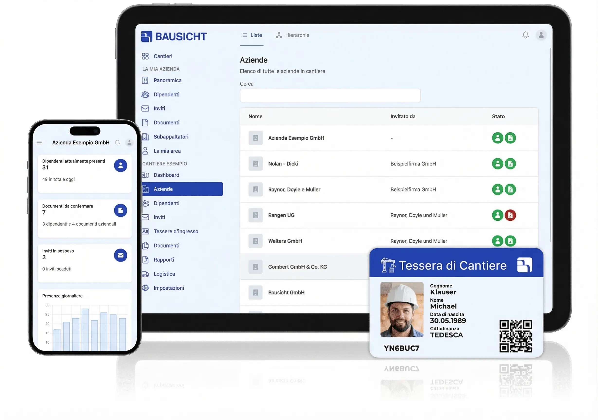 Controllo Accessi Digitale e Gestione Subappaltatori per il Cantiere