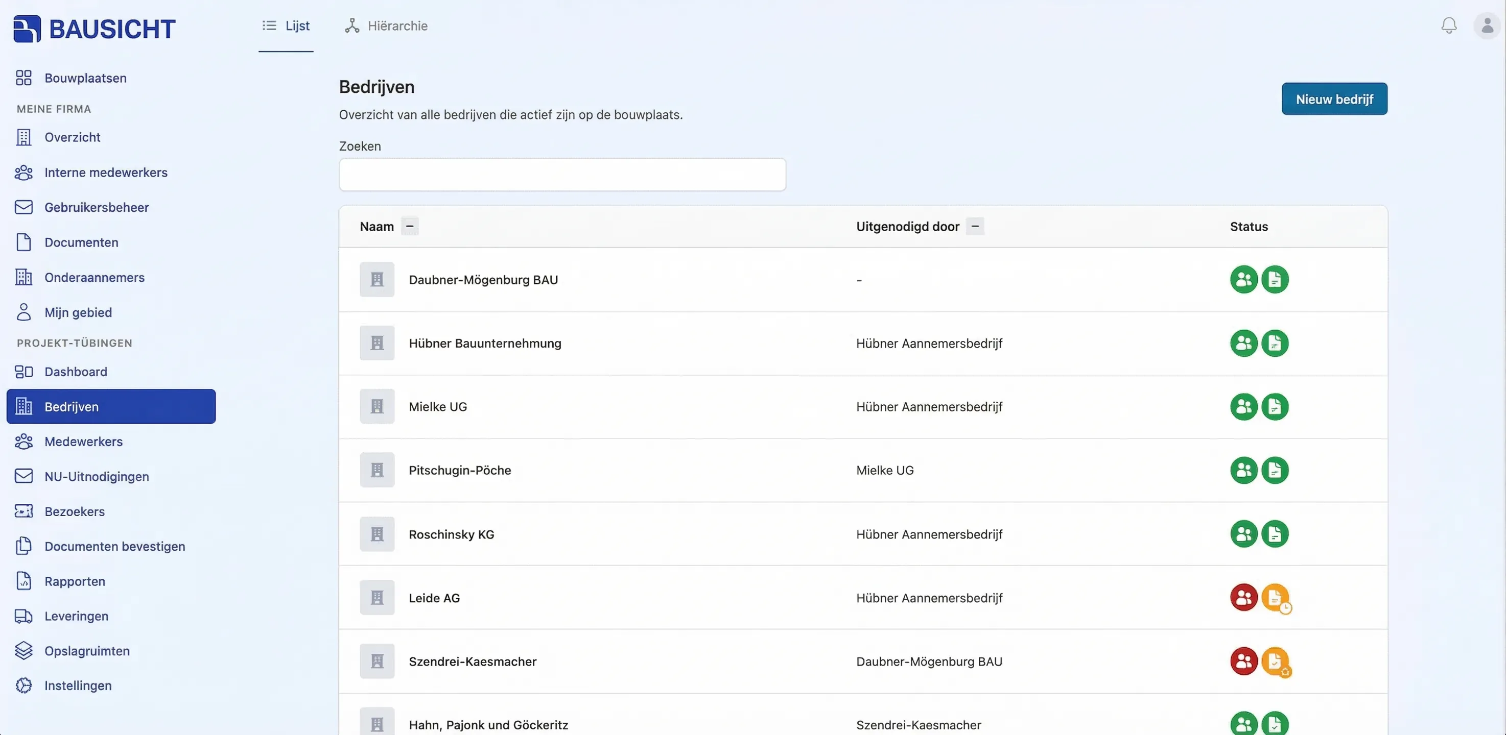 Onderaannemersdocumenten