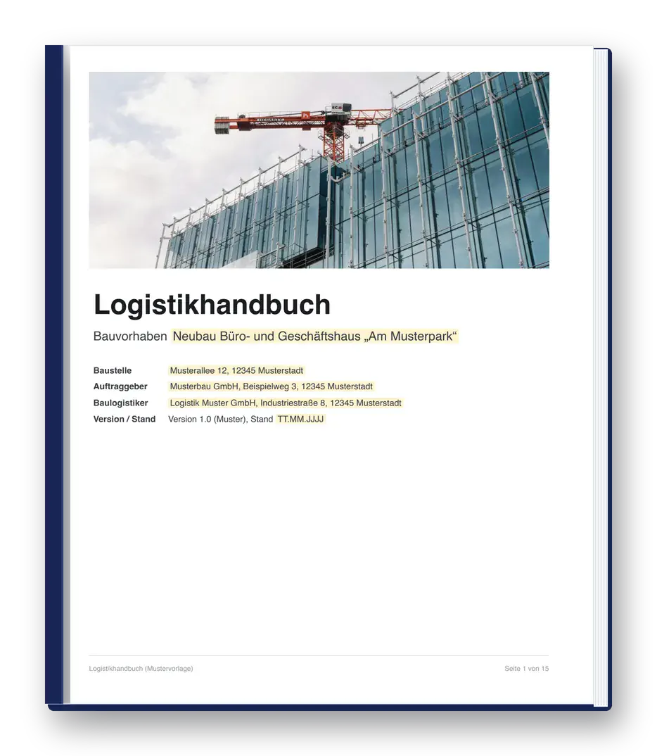 Gratis Vorlage Baulogistikhandbuch für die Baustelle